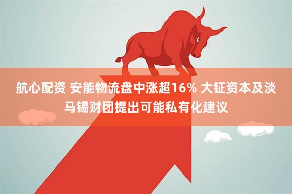航心配资 安能物流盘中涨超16% 大钲资本及淡马锡财团提出可能私有化建议